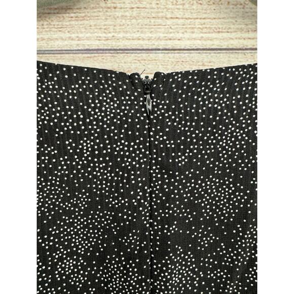 Piper & Scoot Multi Print Lace Trimmed A-Line Dress Women's Medium Black/White - Picture 6 of 12